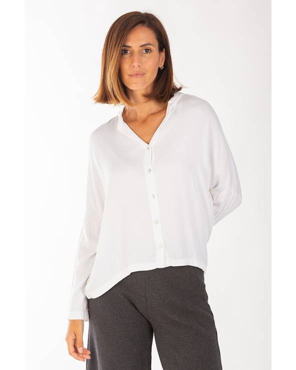 Camisa blanca de viscosa