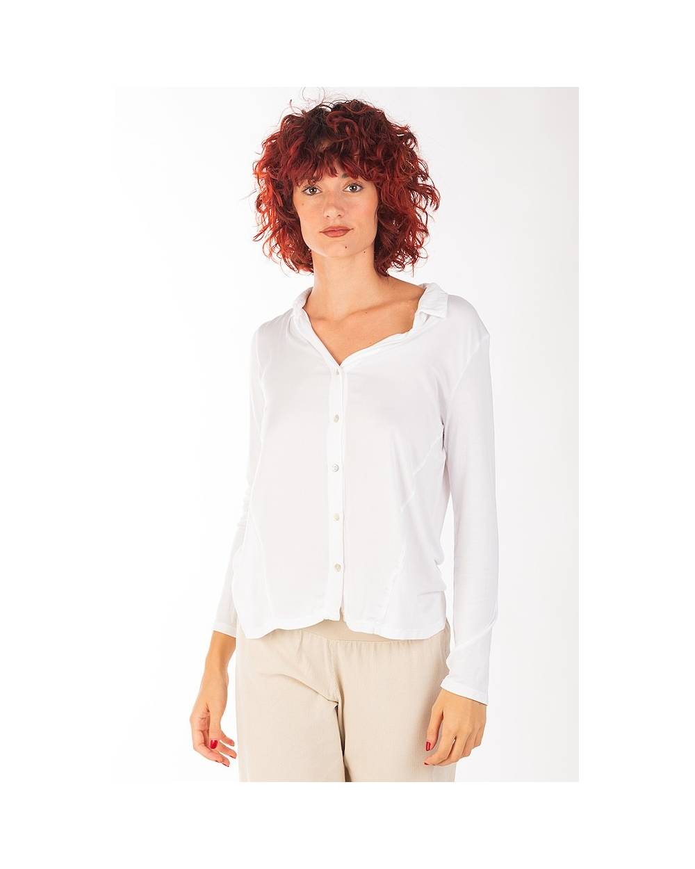 Camisa corta blanca